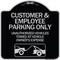 Signmission Customer and Employee Parking Only Unauthorized Vehicles Towed at Owner Expense, A-DES-BS-1818-24218 A-DES-BS-1818-24218 - alternate 1